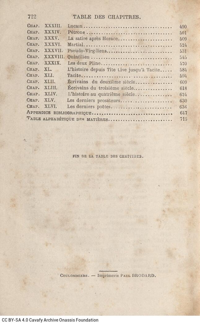 18,5 x 11,5 εκ. 4 σ. χ.α. + VIII σ. + 722 σ. + 4 σ. χ.α., όπου στη ράχη του βιβλίου τα αρ�